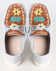 Hand Tooled Genuine Leather Trim Slip-On Shoes With Subtle Western Detailing Finish