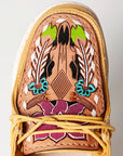 American Darling ADFT133YL2 Hand tooled carved genuine leather trim lightweight shoe footwear slip on