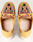 American Darling ADFT133YL2 Hand tooled carved genuine leather trim lightweight shoe footwear slip on