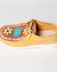 American Darling Floral Hand Curved Genuine leather shoe footwear slip on
