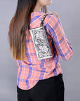 American Darling Clutch Hand Tooled Genuine Leather women bag western handbag purse