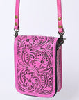 American Darling Cell Phone Holder Hand Tooled Genuine Leather women bag western handbag purse