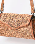 American Darling ADBG1137A Clutch Hand Tooled Genuine Leather women bag western handbag purse
