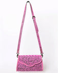 American Darling ADBG1137A Clutch Hand Tooled Genuine Leather women bag western handbag purse