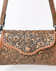 American Darling ADBG1137A Clutch Hand Tooled Genuine Leather women bag western handbag purse
