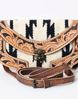 American Darling ADBG1097A Wallet Hand Tooled Saddle Blanket Genuine Leather women bag western handbag purse