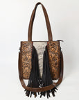 American Darling Tote Hand Tooled Hair-onGenuine Leather women bag western handbag purse
