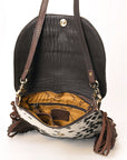 ADBGA353 American Darling Hand Tooled Hair On Genuine Leather Women Bag Western Handbag Purse