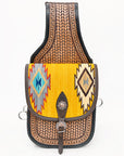 Hilason Floral Western Horse Leather Saddle Bag Heavyduty Traditional Trail Ride