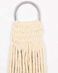 HILASON Horse Western 27 Strand Double Weave Roper Cinch Off White