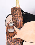 HILASON Western Horse Saddle American Leather Treeless Trail Barrel Racing