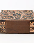 American Darling Jewelry Case Hand Tooled Hair-On Genuine Leather Women Bag Western Handbag Purse