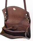 ADBGA384 American Darling Hand Tooled Hair On Genuine Leather Women Bag Western Handbag Purse