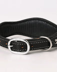 HIlason Genuine Leather Dog Collar Hand Tooled