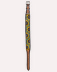 HILASON Western Genuine Leather Heavy Duty Hand Painted Dog Collar