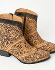 American Darling ADFT161 Hand tooled carved genuine leather sandal footwear flip flop