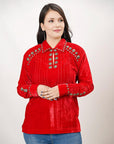 American Darling Velvet Women shirt dress Tunic Ladies girl Top