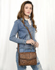 American Darling Hand Tooled Genuine Leather Women Bag Western Handbag Purse