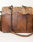 American Darling ADBG1187 Hand Tooled Hair-On Genuine Leather Women Bag Western Handbag Purse