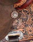 Hilason Western Horse Flex Tree Barrel Trail In American Leather Saddle Brown
