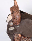 Hilason Western Horse Flex Tree Barrel Trail In American Leather Saddle Brown