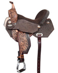 Hilason Western Horse Flex Tree Barrel Trail In American Leather Saddle Brown
