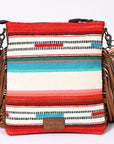 American Darling Messenger Hand Tooled Hair On Genuine Leather Western Women Bag Handbag Purse | Cute