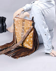 American Darling ADBGS192CB Messenger Hair-On Genuine Leather Women Bag Western Handbag Purse