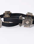 American Darling Full Grain Genuine Leather Belt Womens Western with Removable Buckle Hunter Green Small