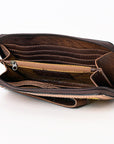 American Darling Organiser Hand Tooled Saddle Blanket Genuine Leather Women Bag Western Handbag Purse