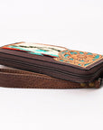 American Darling Organiser Hand Tooled Saddle Blanket Genuine Leather Women Bag Western Handbag Purse