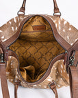 American Darling Women's Duffel Bag Western Hair On Genuine Leather Handbag and Ladies Purse