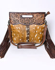 Hand Tooled Saddle Blanket Leather Western Clutch For Women