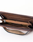 American Darling Wallet Hand Tooled Crocodile Embossed Genuine Leather Women Bag Western Handbag Purse