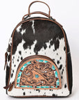 American Darling Hand Tooled Hair On Genuine Leather Women Bag Western Handbag Purse