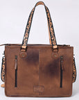 American Darling ADBG1033A Tote Saddle Blanket Genuine Leather women bag western handbag purse