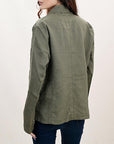 ADBZ035 Genuine leather Hand tooled hand carved Women Blazer dress jacket ladies Girl