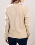ADBZ038 Genuine leather Hand tooled hand carved Women Blazer dress jacket ladies Girl