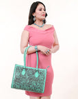 ADBGZ757B American Darling Hand Tooled Genuine Leather Women Bag Western Handbag Purse