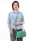 ADBGZ761B American Darling Hand Tooled Genuine Leather Women Bag Western Handbag Purse