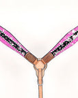 HILASON W. H. Headstall Breast Collar Hairon Leather Tan – Hilason
