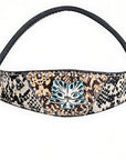 Hand-Carved Leather Western Headstall And Breast Collar Set For Training And Showing