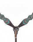 HILASON Western Horse Headstall Breast Collar Leather Brown