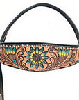 HILASON Western Horse Headstall Breast Collar Leather Tan