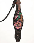 Hand-Carved Leather Western Headstall And Breast Collar Set For Training And Showing