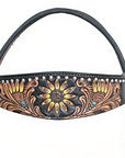 Hand-Carved Leather Western Headstall And Breast Collar Set For Training And Showing