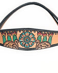 HILASON Western Horse Headstall & Breast Collar American Leather Floral Carving