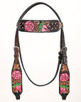 HILASON Western Horse Headstall Breast Collar Leather Brown