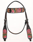 HILASON Western Horse Headstall Breast Collar Leather Brown