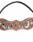 Hand-Carved Leather Western Headstall And Breast Collar Set For Training And Showing